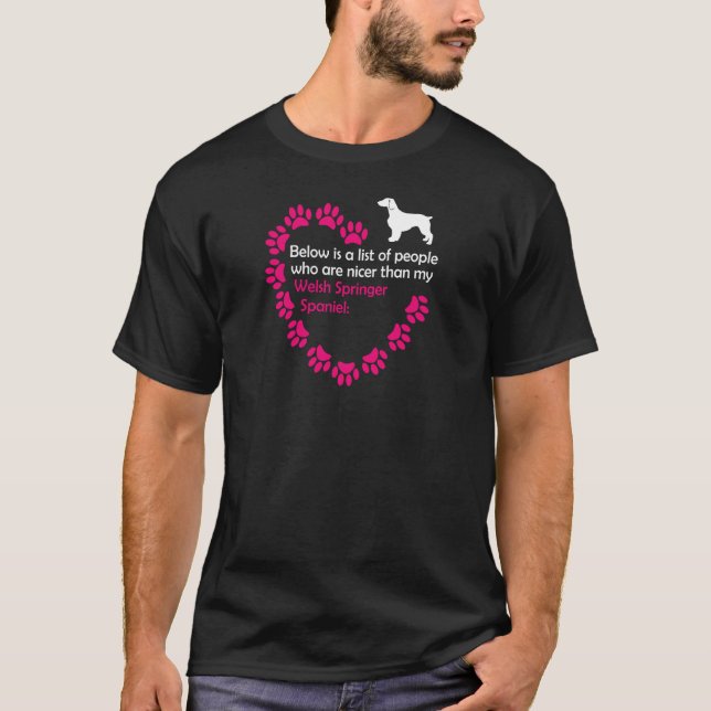 love Welsh Springer Spaniel Funny Gift T-Shirt (Front)