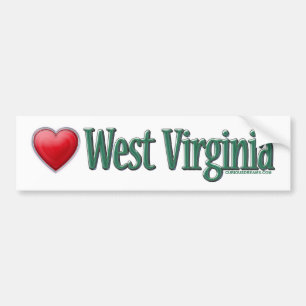 Love West Virginia Bumper Sticker