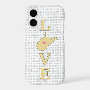 LOVE West Virginia State Map moveable heart