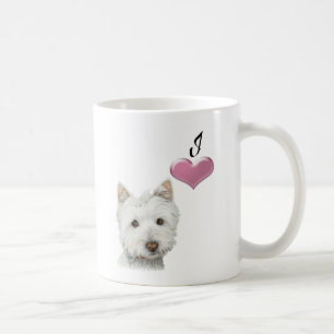 Love Westie Dog Art Mug