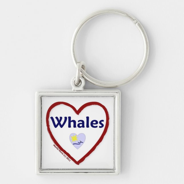 Love Whales Key Ring (Front)