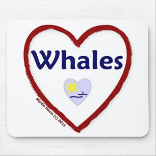 Love Whales Mouse Pad