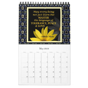 LOVE What U're Doing Calendar by Poet Adiela Akoo