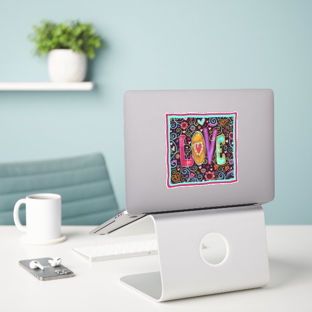 Love Whimsical Trendy Valentine Inspirivity (Laptop On Desk)