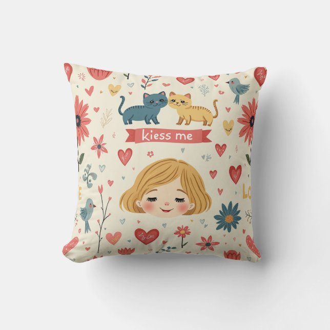 Love & Whiskers  Cushion (Front)