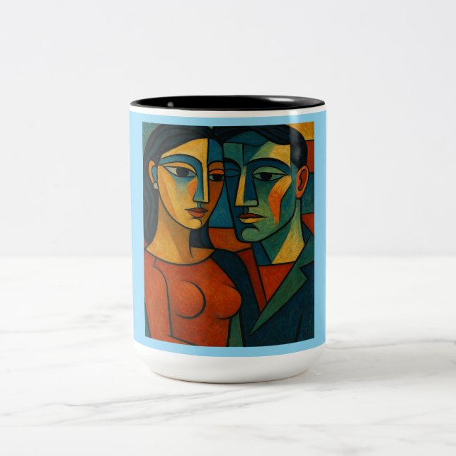 Love Whispers Two-Tone Coffee Mug (Center)