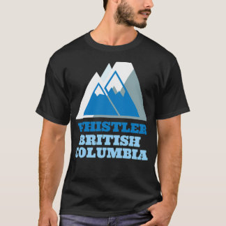 Love Whistler B.C. Mountains- Blue Baseball Sleev T-Shirt