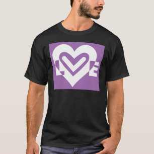 Love White and Purple T-Shirt