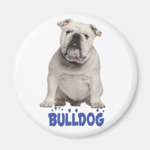 Love White English Bulldog Puppy Dog Magnet