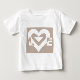 Love White on Grey Baby T-Shirt