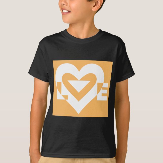 Love White on Orange T-Shirt (Front)