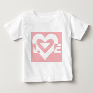 Love White on Pink Baby T-Shirt