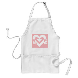 Love White on Pink Standard Apron