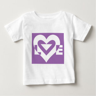 Love White on Purple Baby T-Shirt