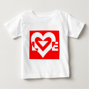 Love White on Red Baby T-Shirt