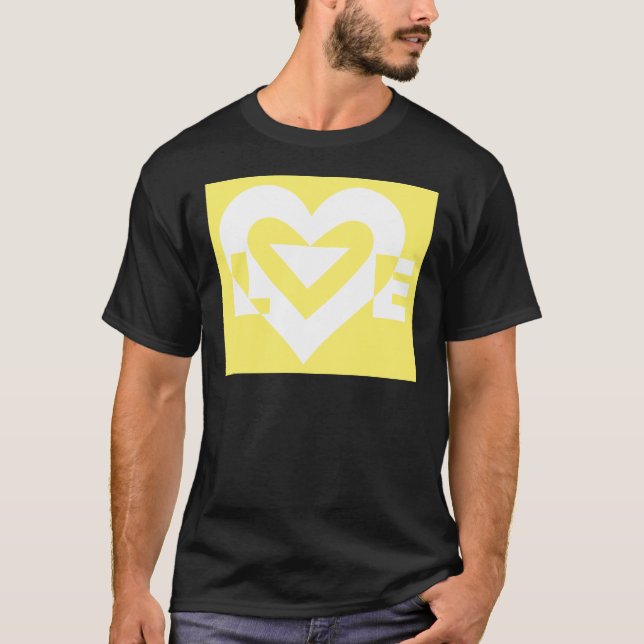 Love White on Yellow T-Shirt (Front)