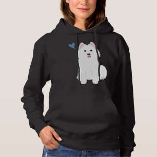 Love White Pomsky Pomeranian Husky Hoodie