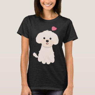 Love White Shih Poo Shihpoo Shih Tzu Poodle Mix T-Shirt