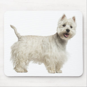 Love White West Highland Terrier Dog Mousepad