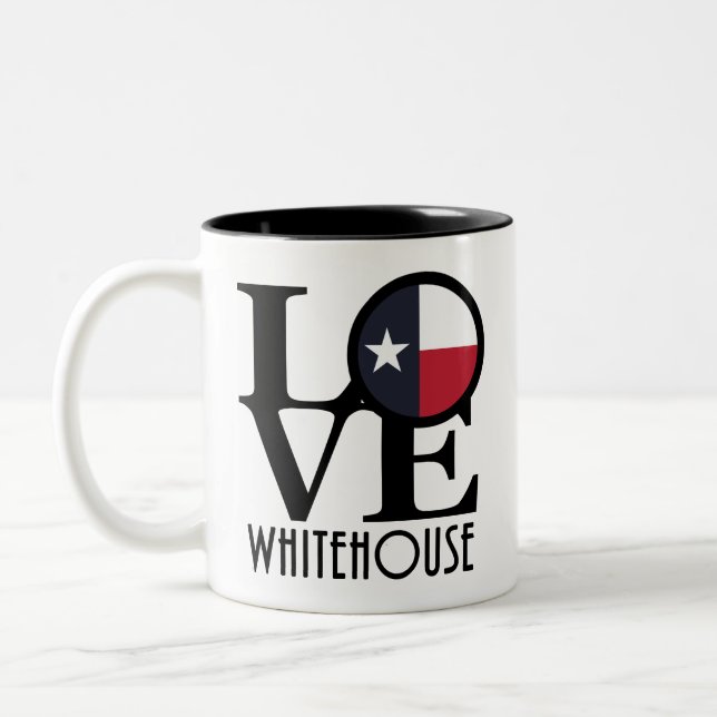 LOVE Whitehouse Texas Two-Tone Coffee Mug (Left)