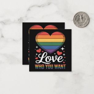 Love Who You Want Gay Pride LGBT Card