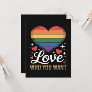 Love Who You Want Gay Pride LGBT Invitation