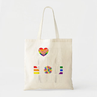 Love Who You Want Gay Pride LGBT Men Women Rainbow Tote Bag