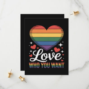 Love Who You Want Gay Pride LGBT  Save The Date