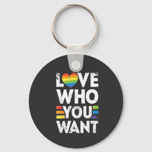 Love Who You Want LGBT Pride Month  Key Ring