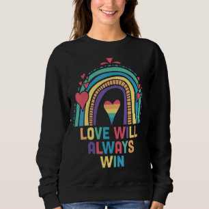 Love Will Always Win Pride Rainbow Kid Child Lgbt Sweatshirt