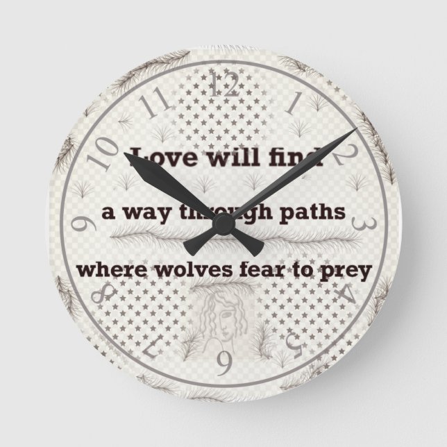 Love will find a way  round clock (Front)