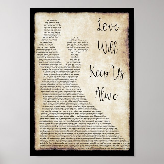 Love Will Keep Us Alive Song Man Lady Dancing Poster (Front)