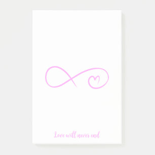 Love will never end - post-it notes