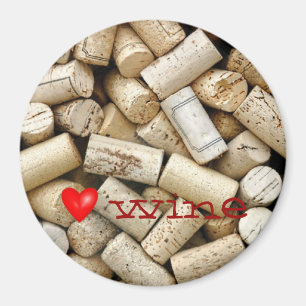 Love Wine Corks Magnet