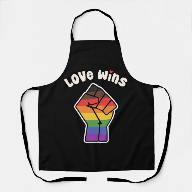 Love Wins Alternative Pride Fist for Equality Apron (Front)