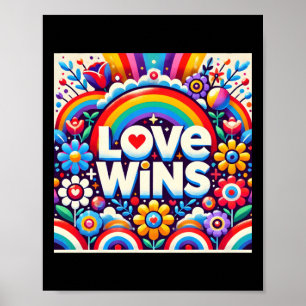 Love Wins Art Tees Sticker  Poster