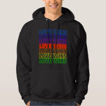 Love Wins! Black Neon Sign Sweatshirt