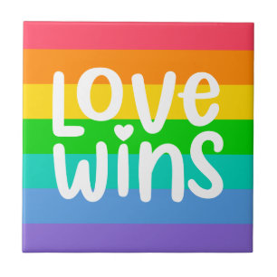 Love Wins Ceramic Tile