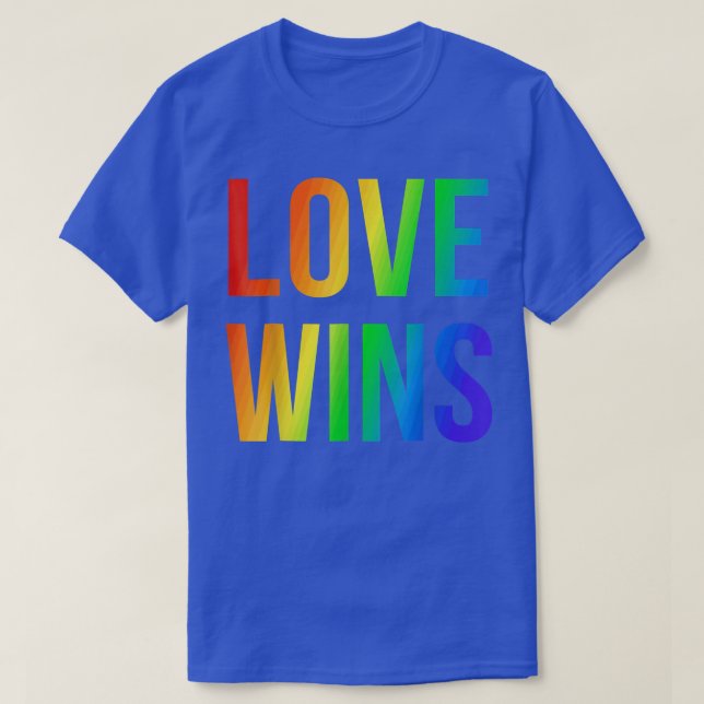Love Wins   Cute Witty LGBT Community Tee Gift  (Design Front)