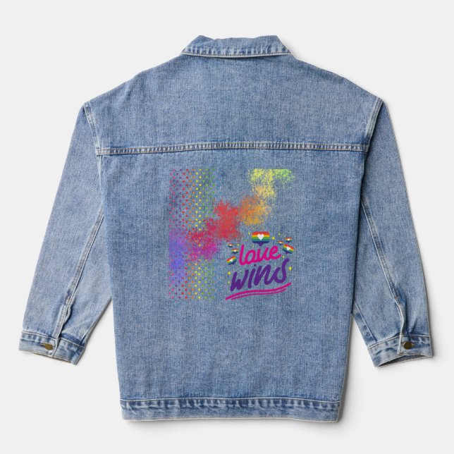 Love Wins! Denim Jacket (Back)