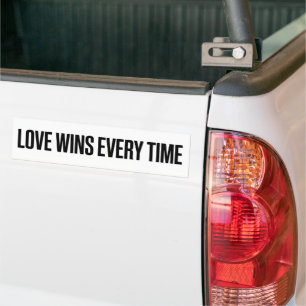 LOVE WINS EVERY TIME BUMPER STICKER