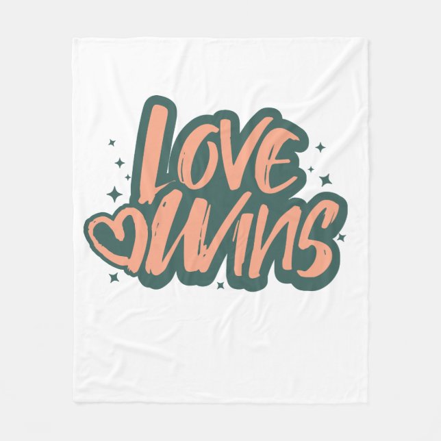 Love Wins Fleece Blanket (Front)