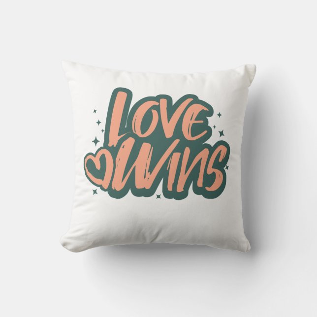 Love Wins Fleece Blanket Cushion (Front)