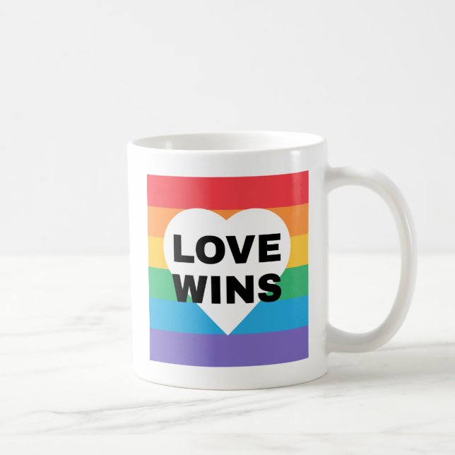 Love Wins | Gay Pride Coffee Mug (Right)