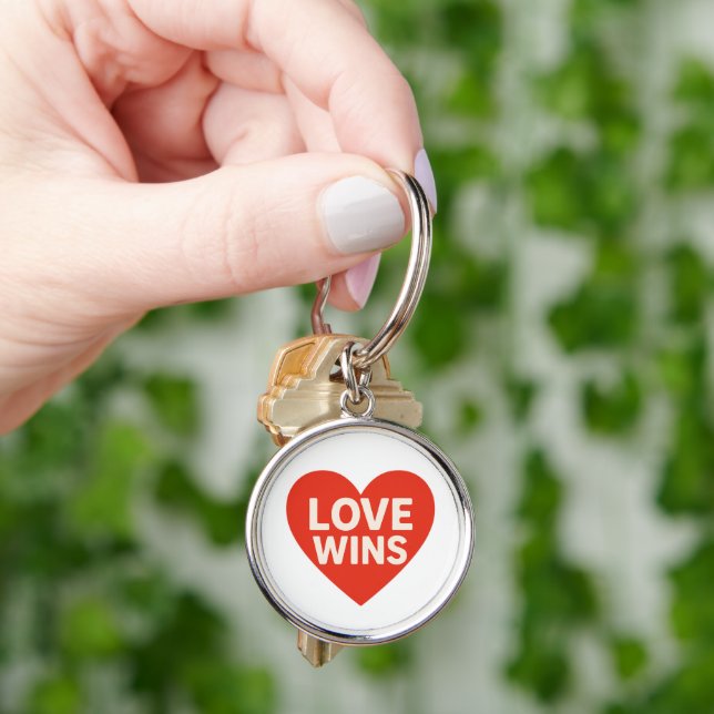 Love Wins Heart Design Keychain (Hand)