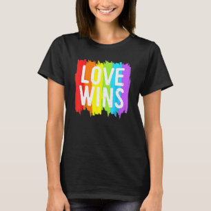 Love Wins Lesbian Gay Marriage LGBT Pride T-Shirt