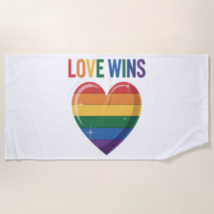 Love Wins LGBT Gay Pride Equality Beach Towel