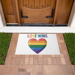 Love Wins LGBT Gay Pride Equality Doormat