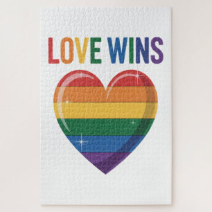 Love Wins LGBT Gay Pride Equality Jigsaw Puzzle