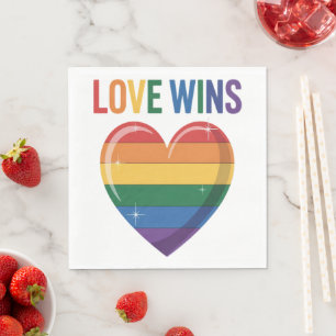 Love Wins LGBT Gay Pride Equality Napkin